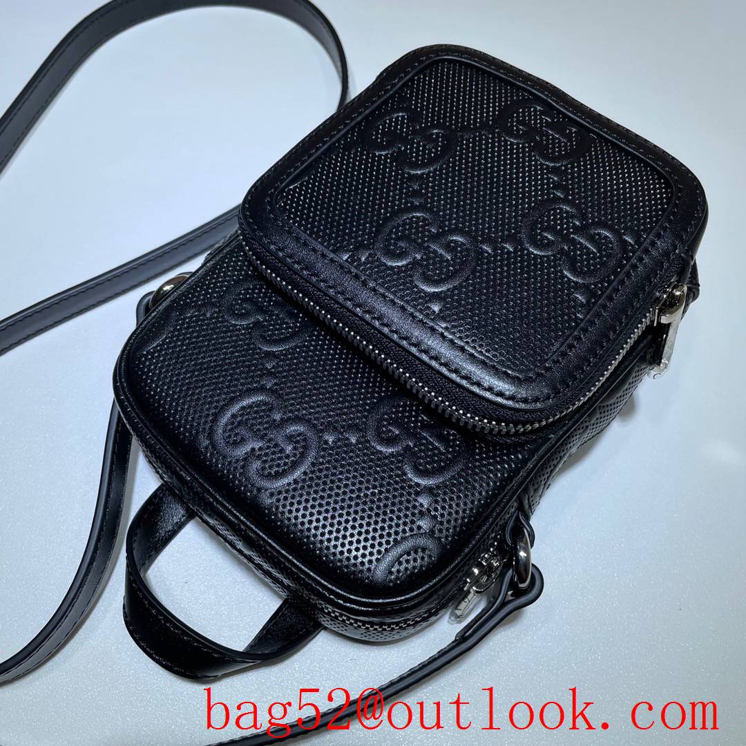 Gucci Signature Mini black Leather GG Shoulder Bag