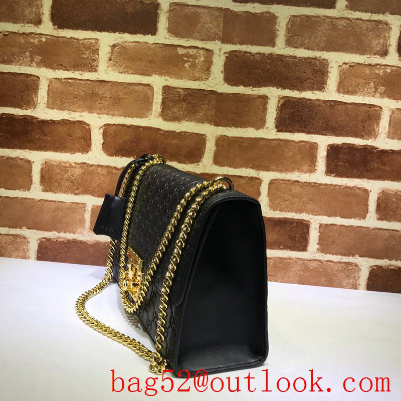 Gucci Padlock Signature large real leather chain GG Shoulder Bag purse