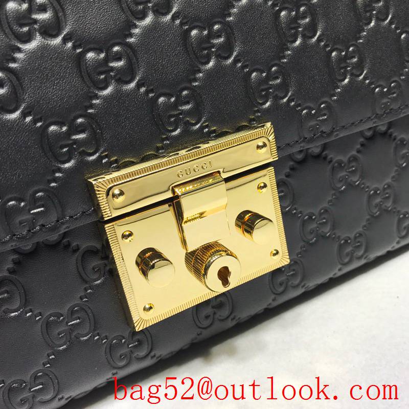 Gucci Padlock Signature large real leather chain GG Shoulder Bag purse