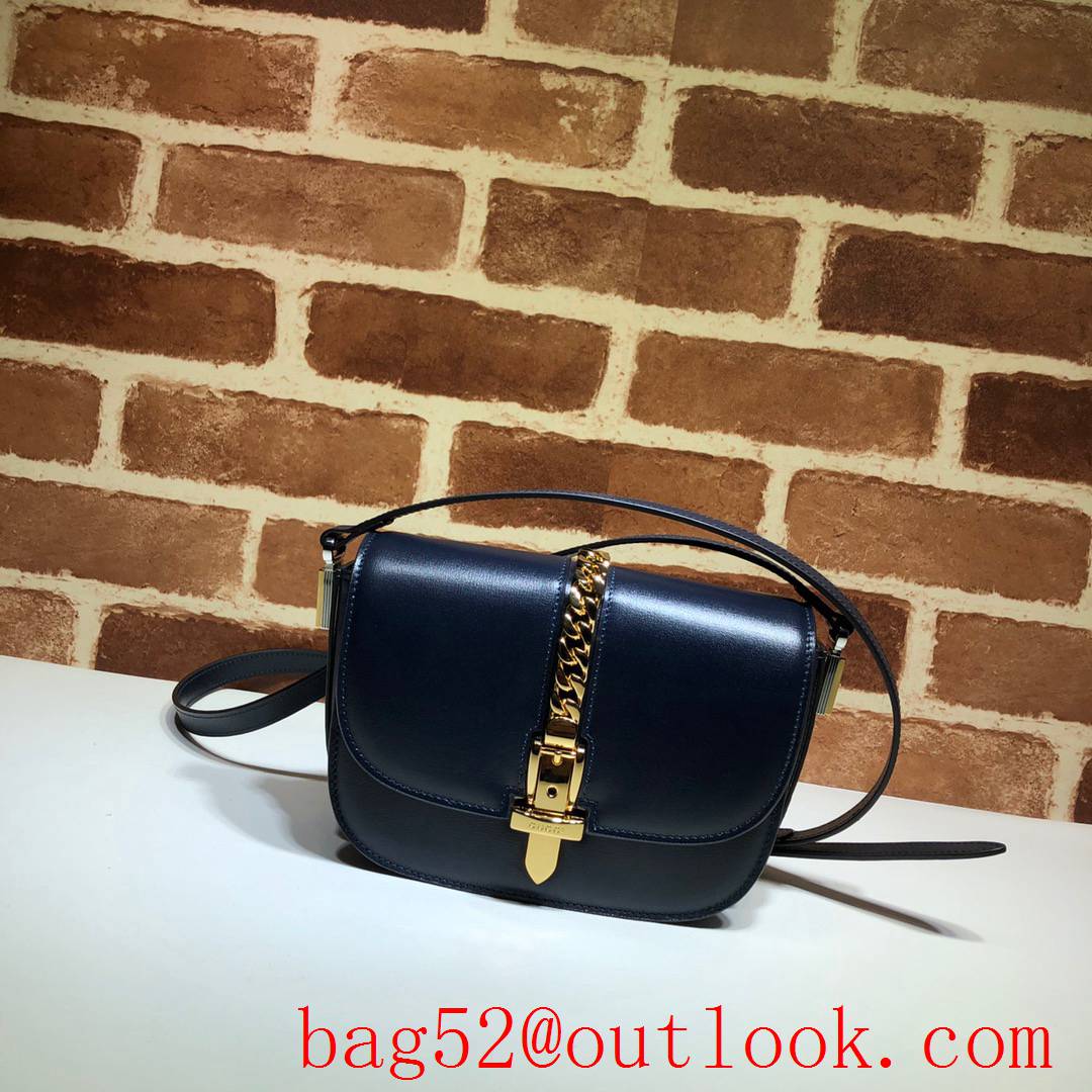 Gucci Sylvie 1969 Mini black calfskin Shoulder Bag
