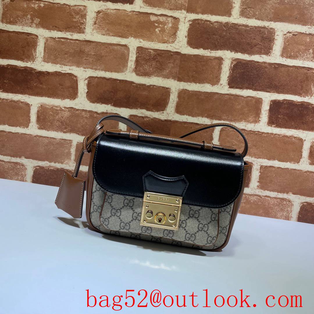 Gucci Padlock Mini tri-black v calfskin Shoulder Bag