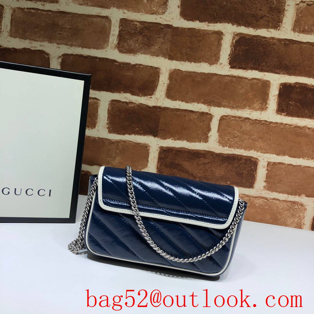 Gucci Marmont GG Mini calfskin navy Shoulder Bag