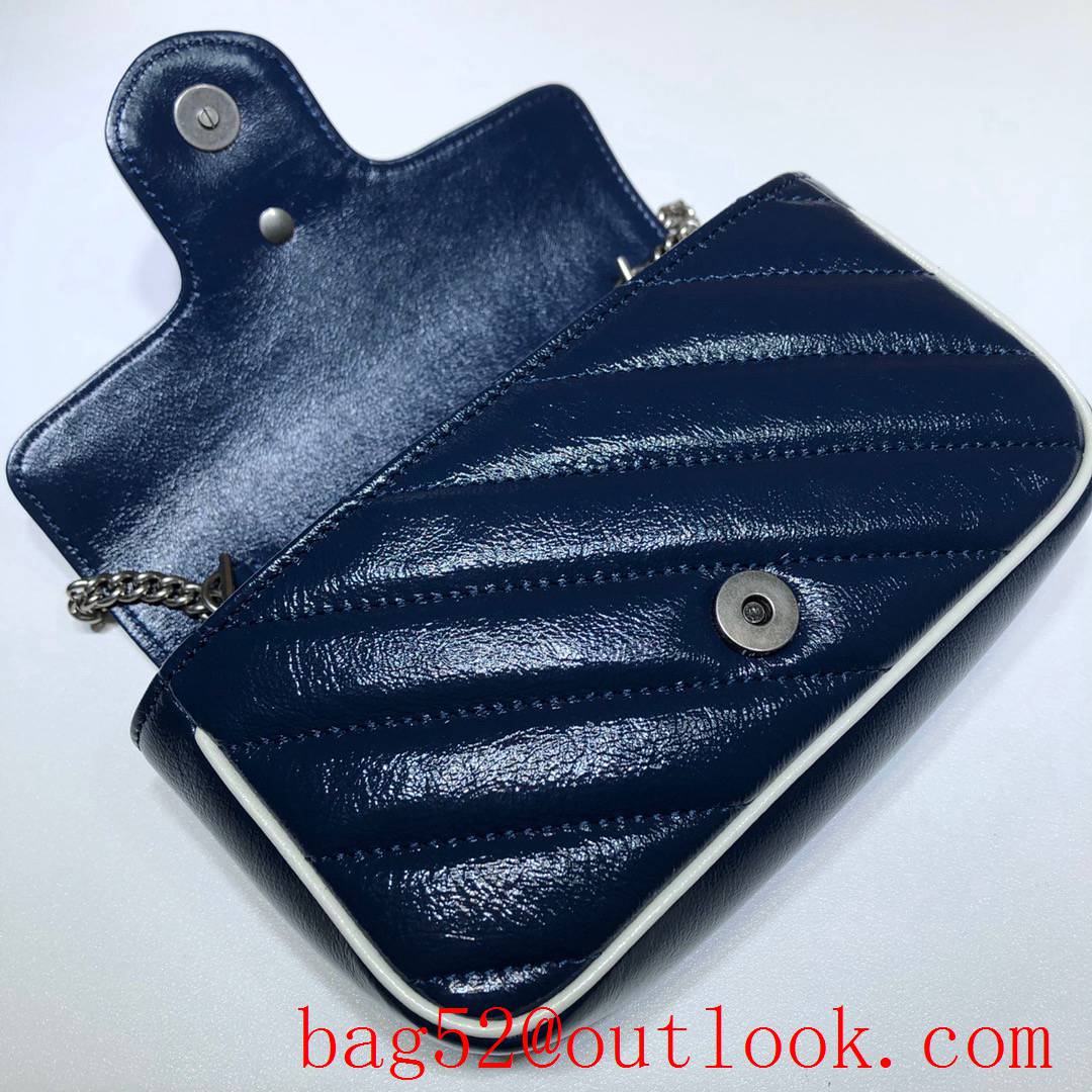 Gucci Marmont GG Mini calfskin navy Shoulder Bag