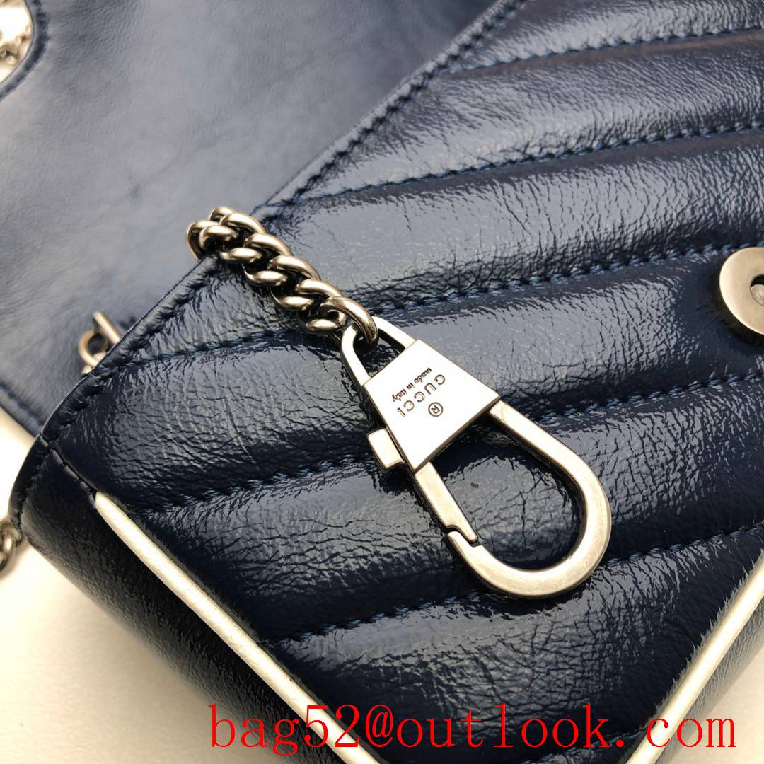 Gucci Marmont GG Mini calfskin navy Shoulder Bag