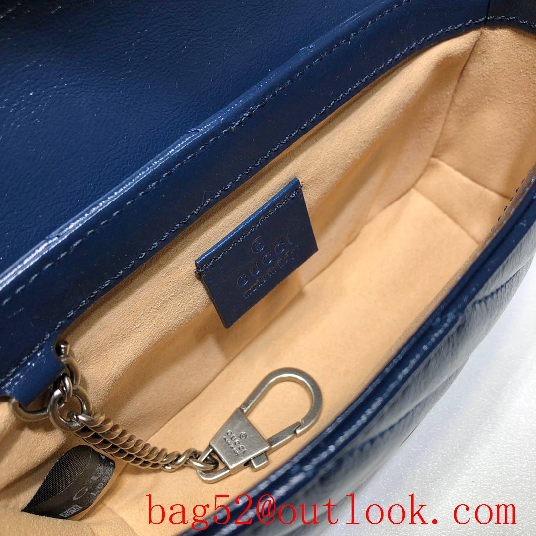 Gucci Marmont GG Mini calfskin navy Shoulder Bag