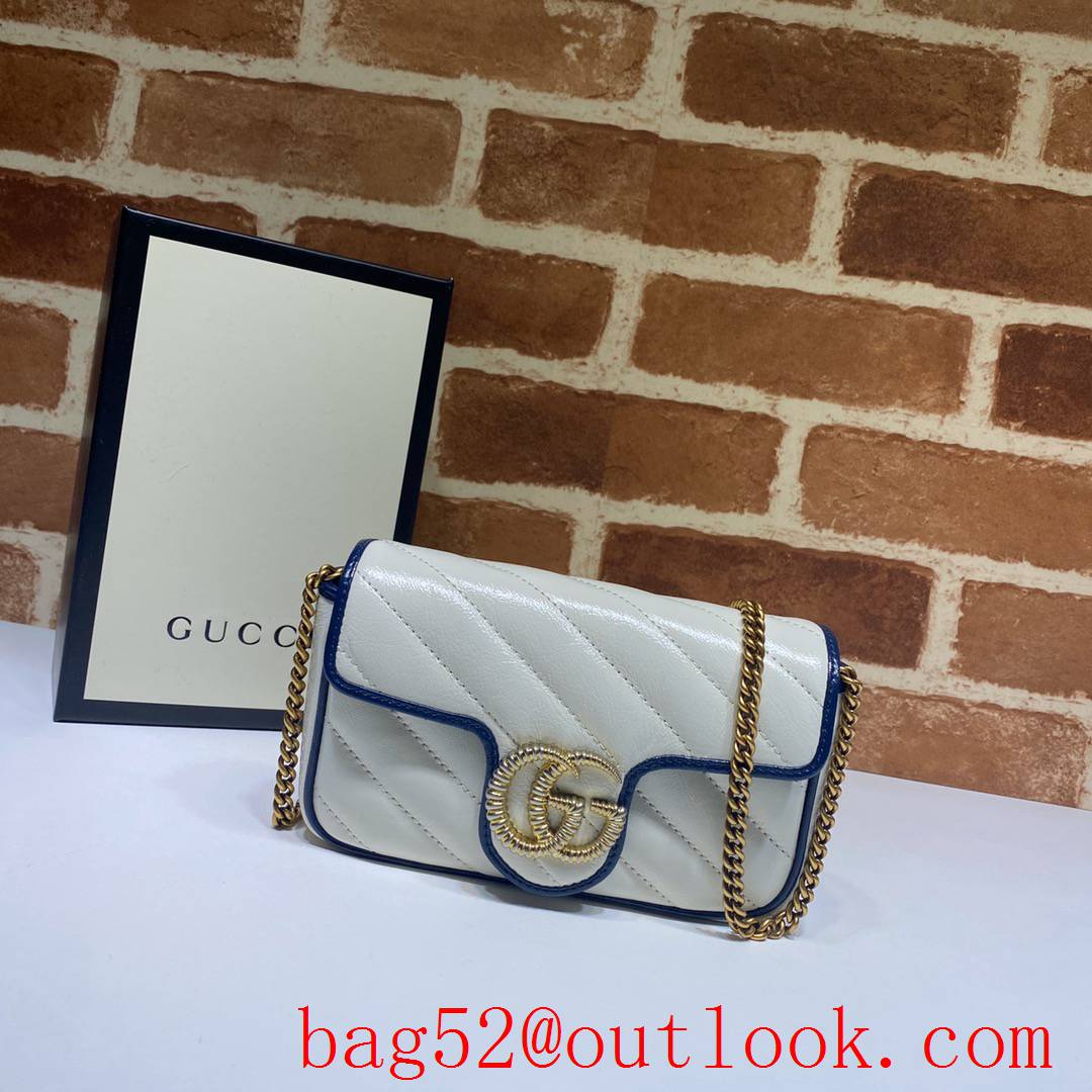Gucci Marmont GG Mini calfskin cream Shoulder Bag