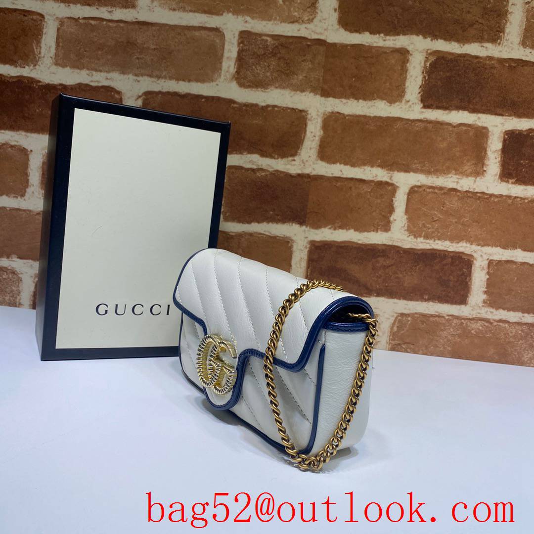 Gucci Marmont GG Mini calfskin cream Shoulder Bag