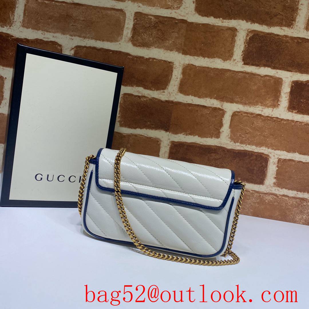 Gucci Marmont GG Mini calfskin cream Shoulder Bag