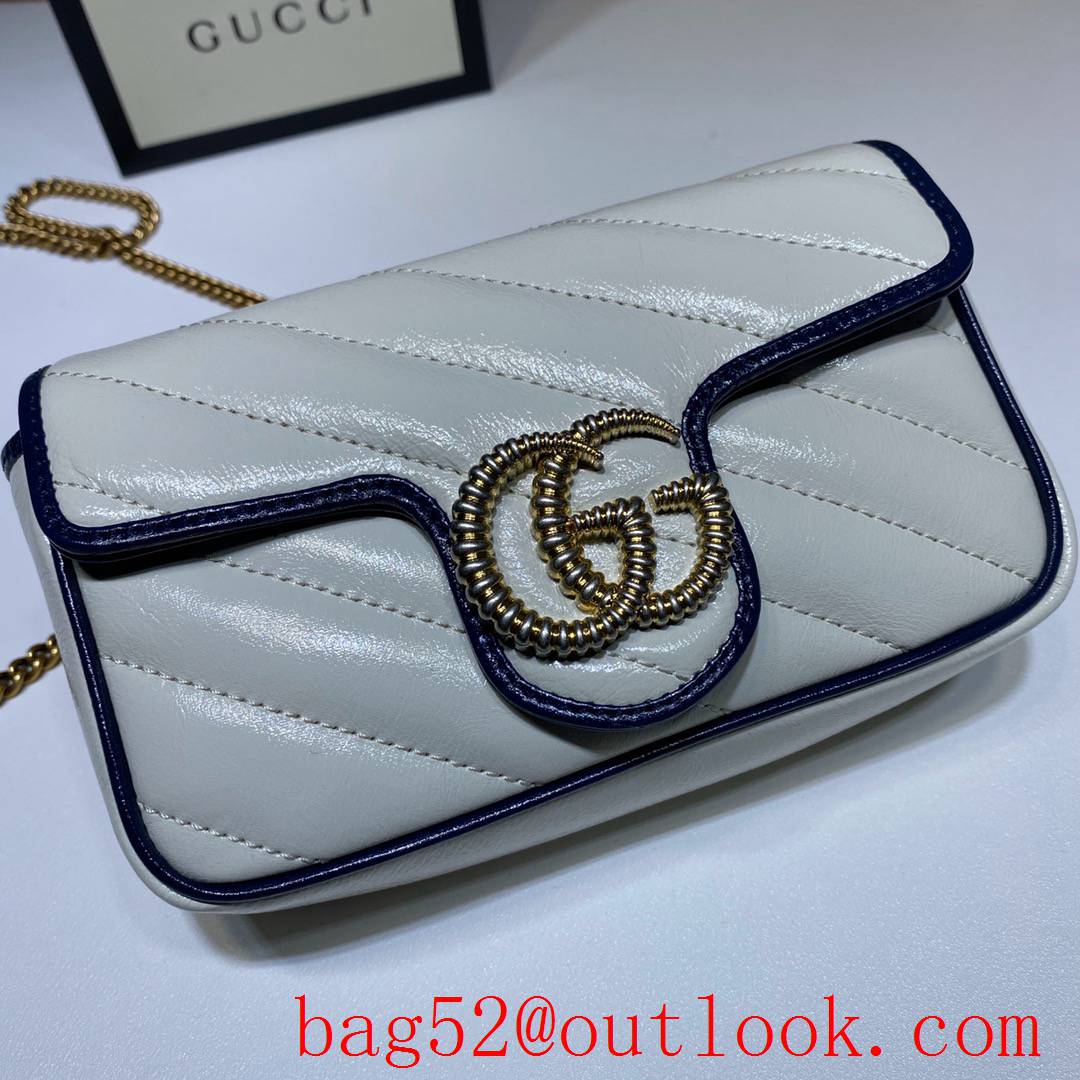 Gucci Marmont GG Mini calfskin cream Shoulder Bag