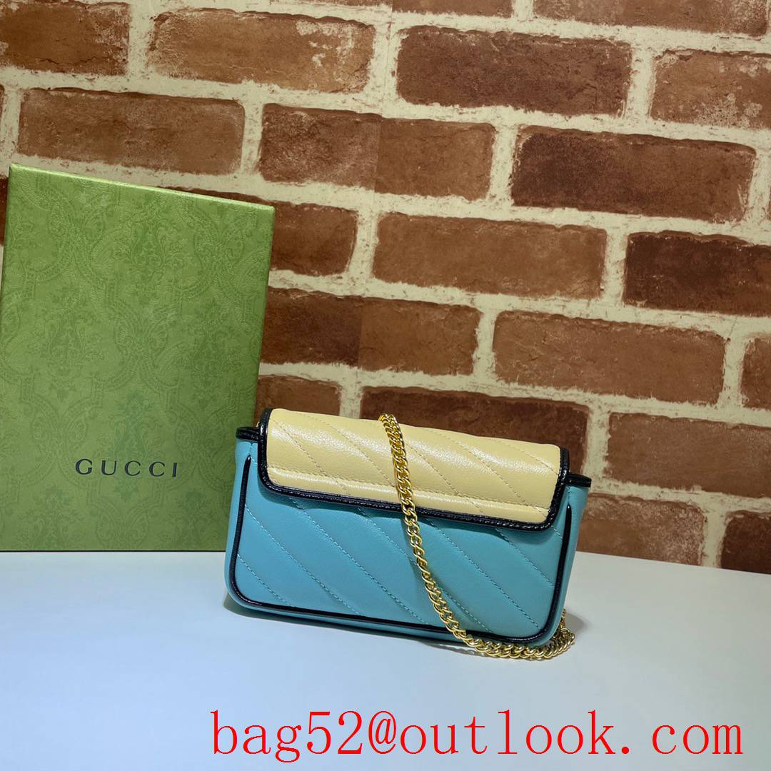 Gucci Marmont GG Mini calfskin beige v blue Shoulder Bag