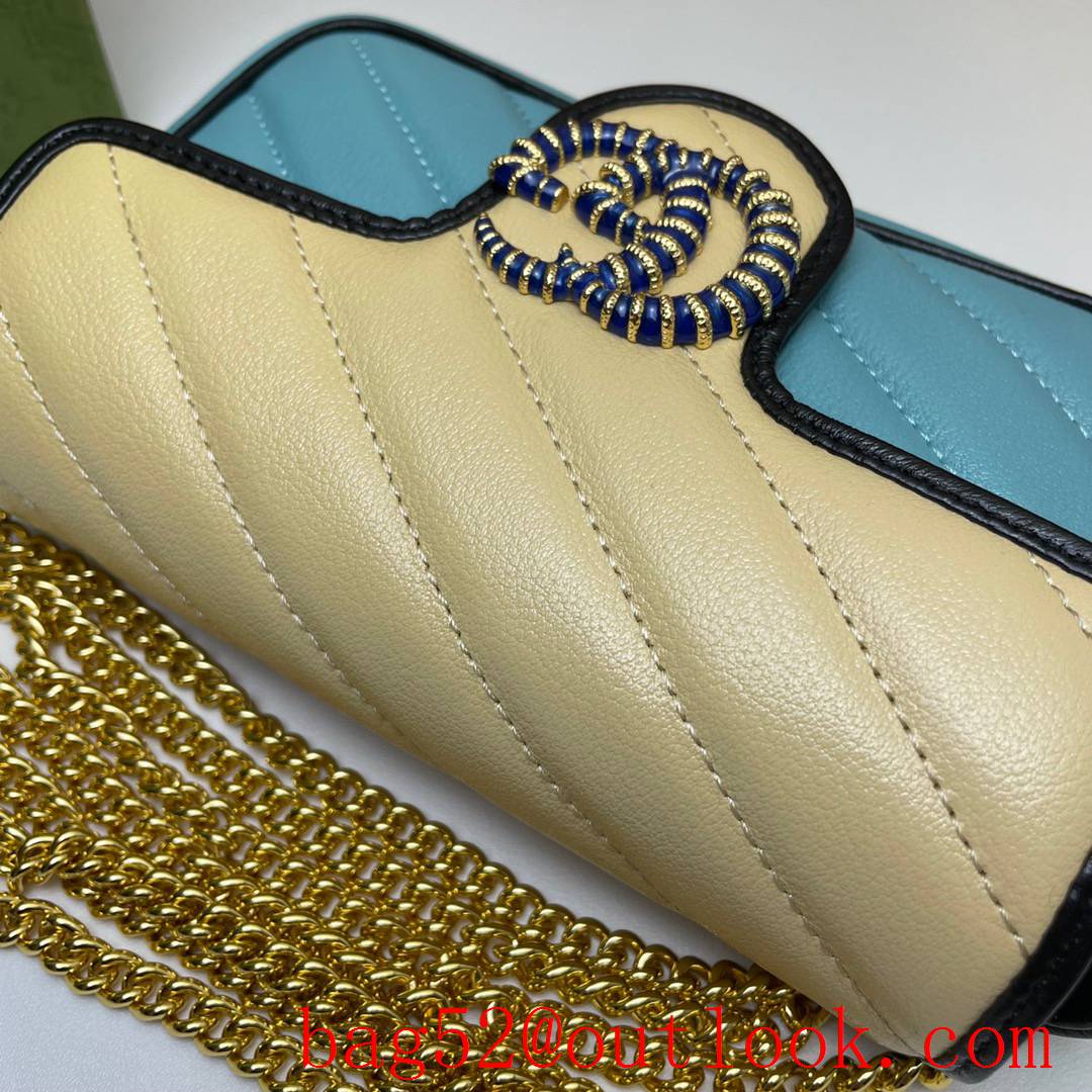 Gucci Marmont GG Mini calfskin beige v blue Shoulder Bag