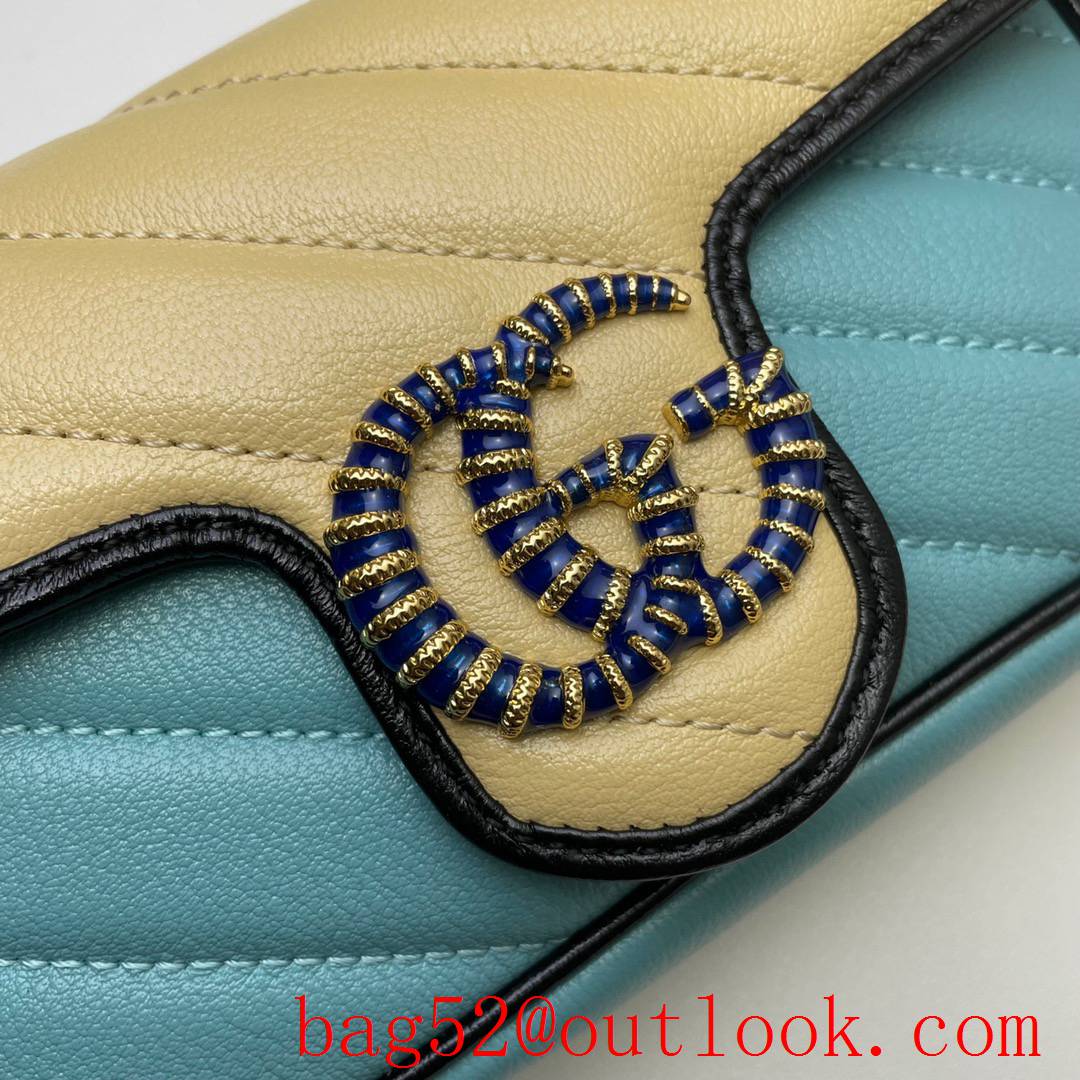 Gucci Marmont GG Mini calfskin beige v blue Shoulder Bag