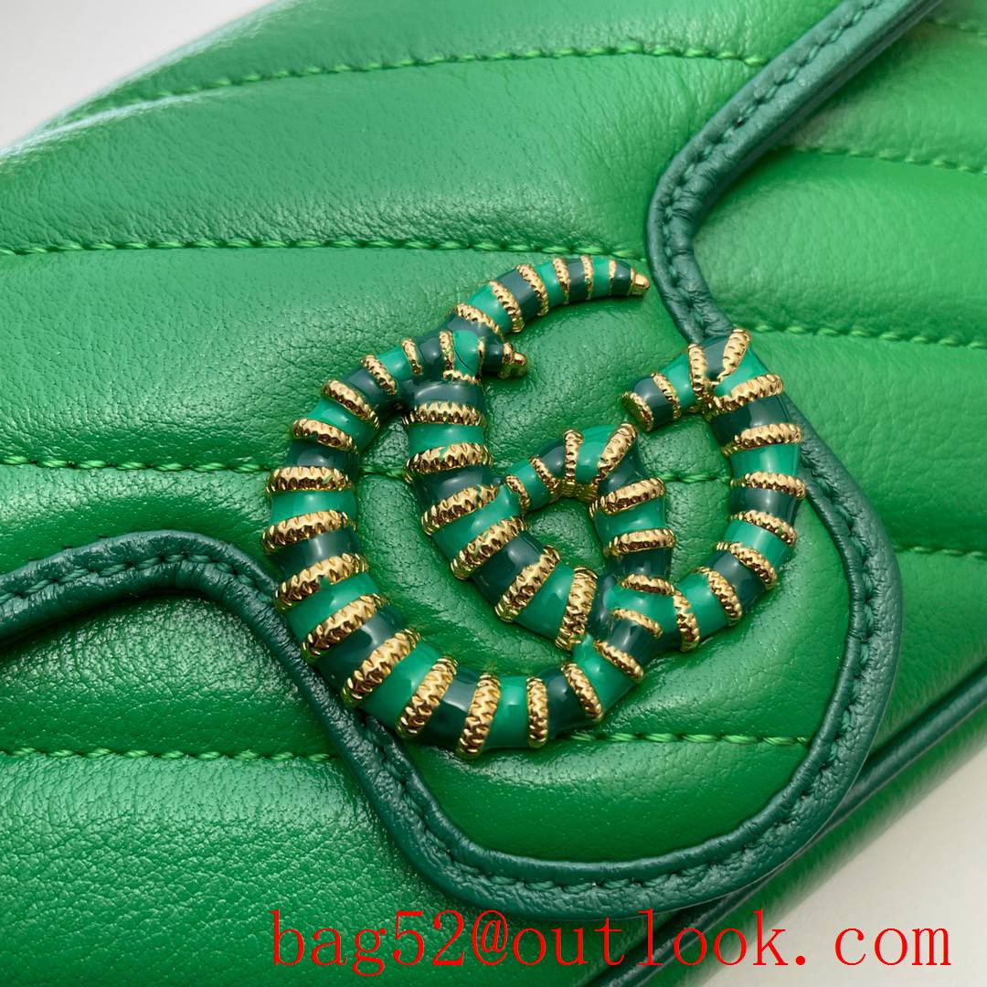 Gucci Marmont GG Mini calfskin green Shoulder Bag