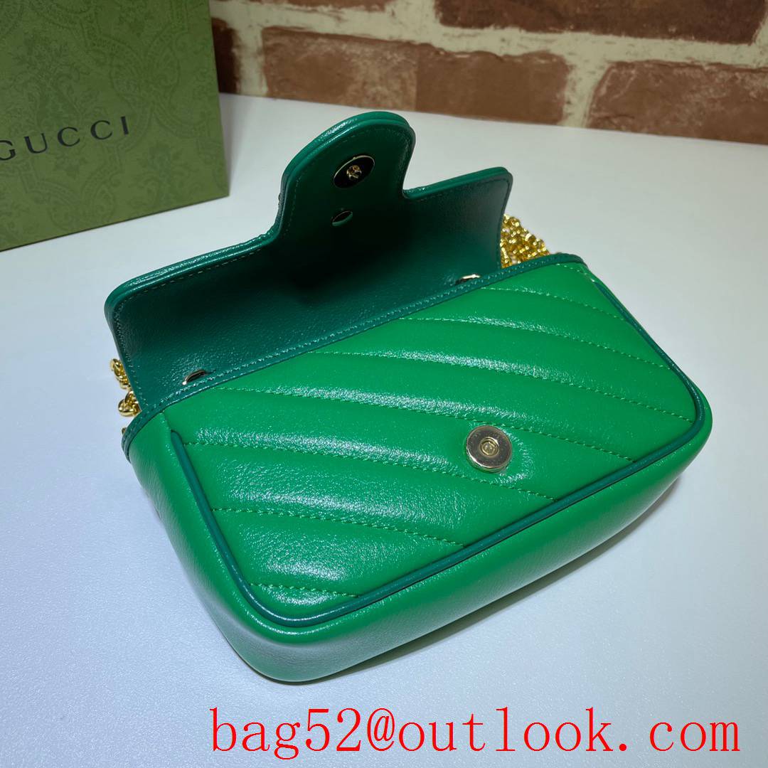 Gucci Marmont GG Mini calfskin green Shoulder Bag