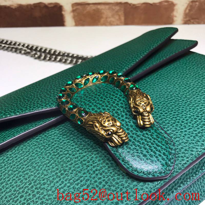 Gucci Dionysus Medium green calfskin Shoulder Bag purse