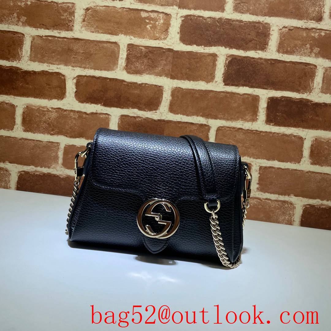 Gucci GG Small black Grained calfskin Shoulder Bag purse