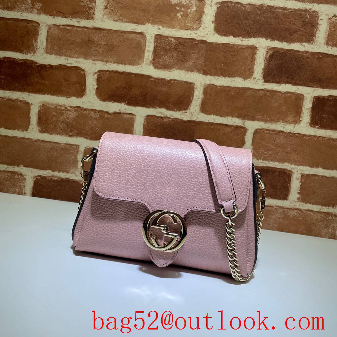 Gucci GG Small pink Grained calfskin Shoulder Bag purse
