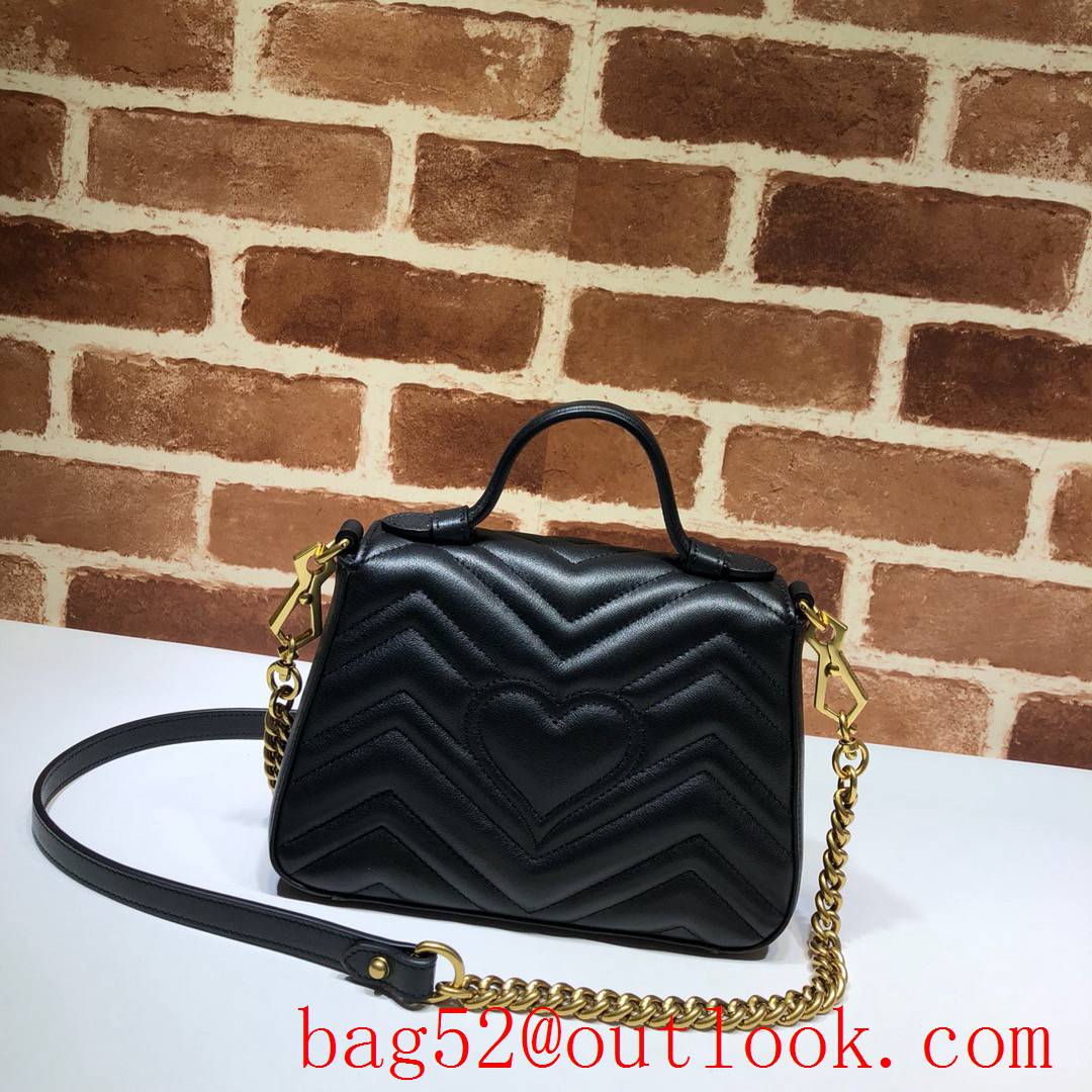 Gucci Marmont black GG Mini real leather Shoulder tote Bag