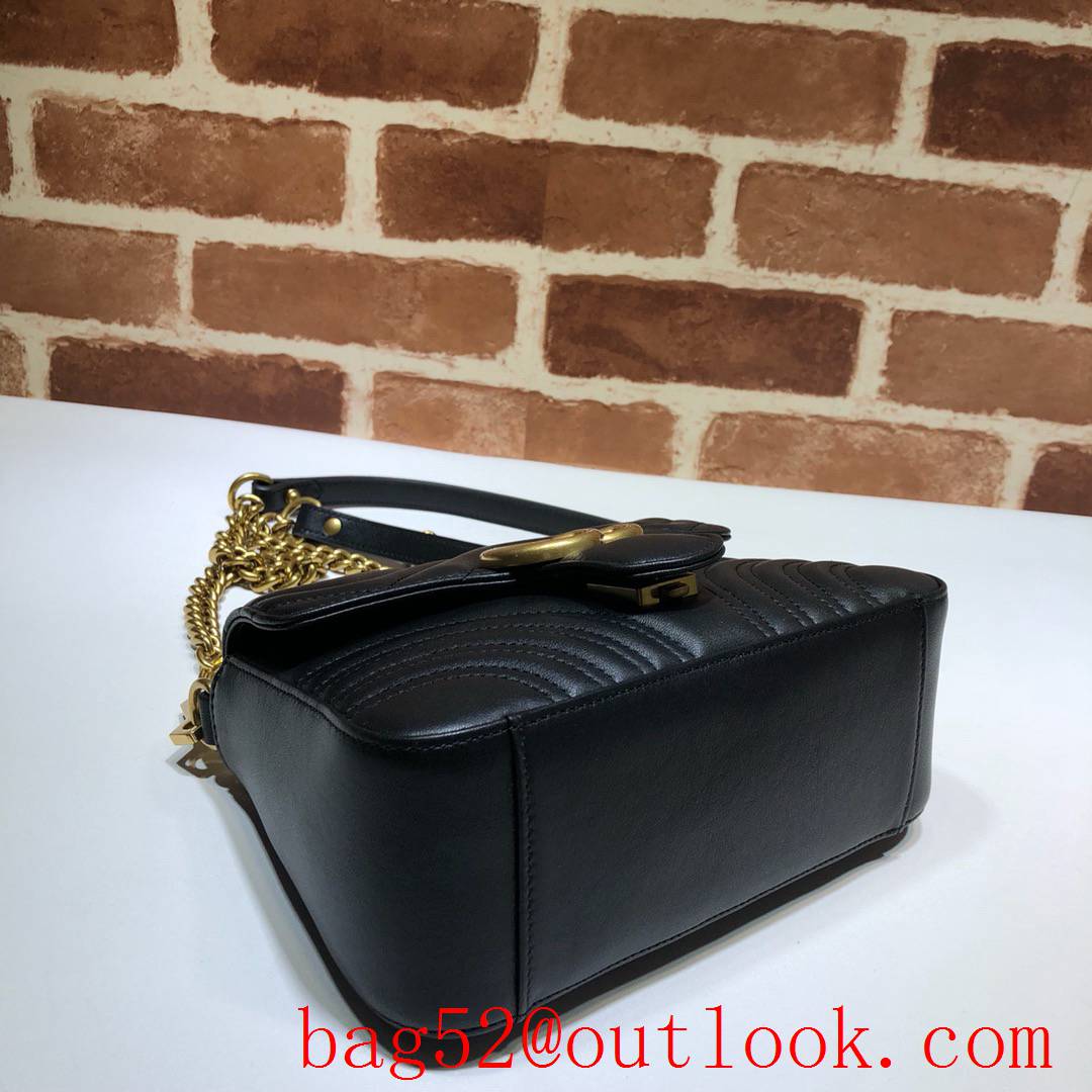 Gucci Marmont black GG Mini real leather Shoulder tote Bag