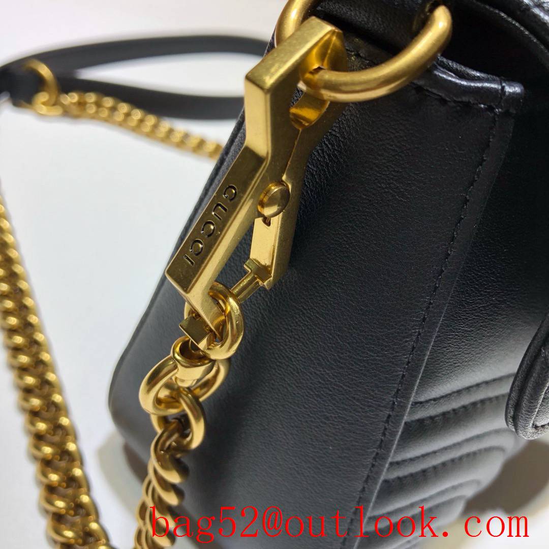 Gucci Marmont black GG Mini real leather Shoulder tote Bag