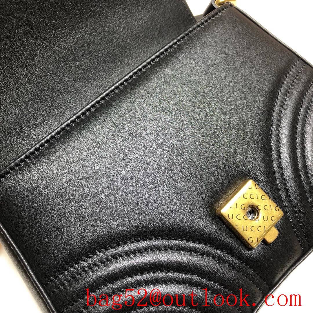 Gucci Marmont black GG Mini real leather Shoulder tote Bag