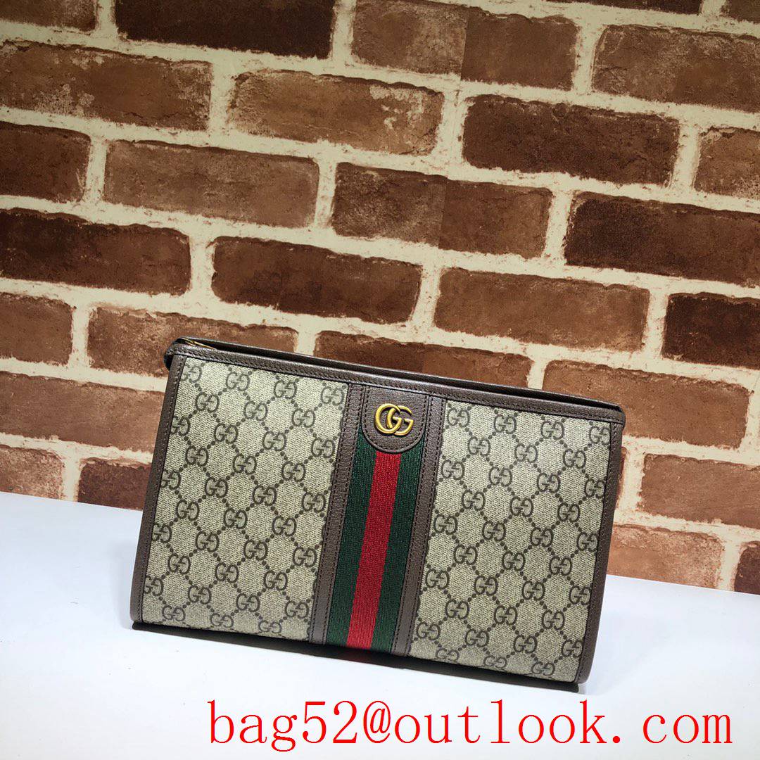 Gucci brown GG Ophidia Clutch Bag Purse