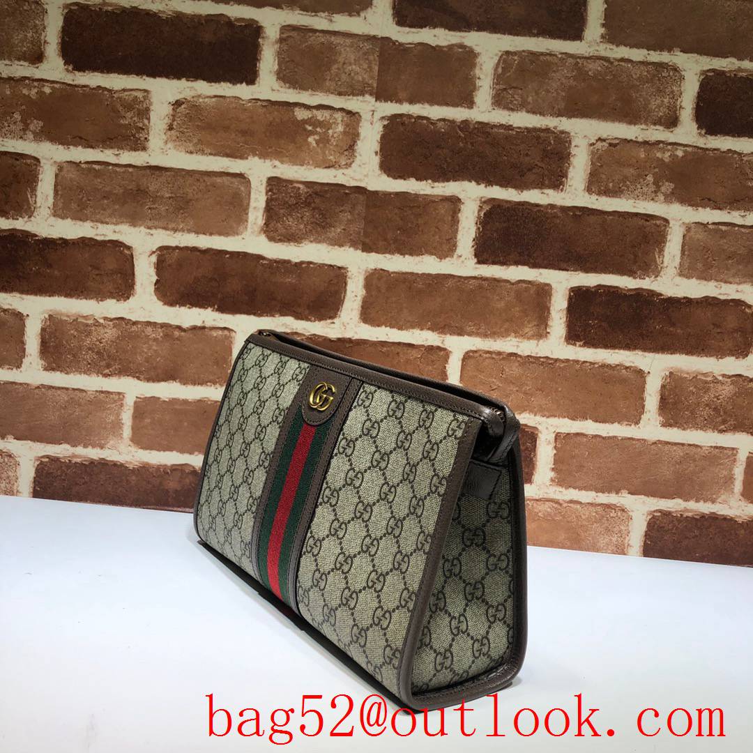 Gucci brown GG Ophidia Clutch Bag Purse