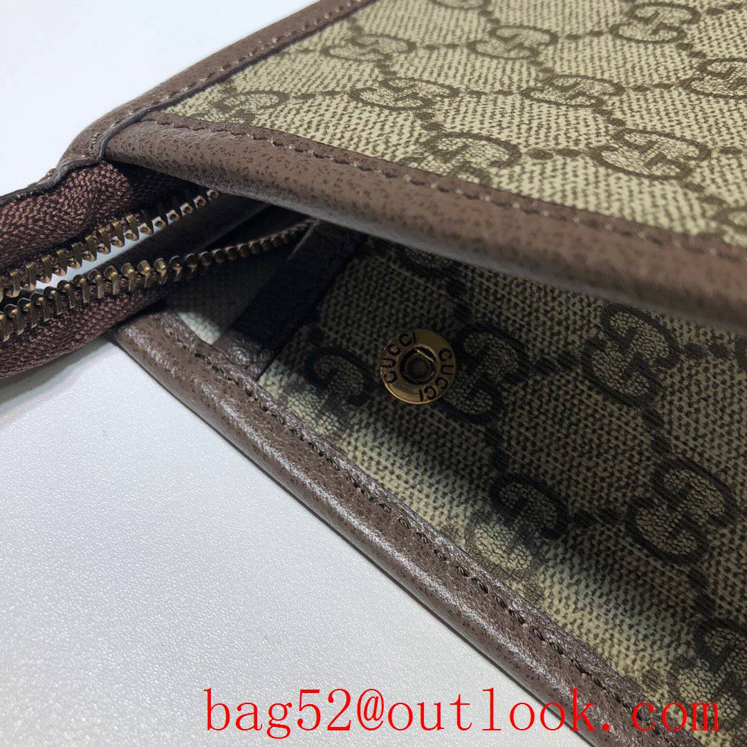 Gucci brown GG Ophidia Clutch Bag Purse