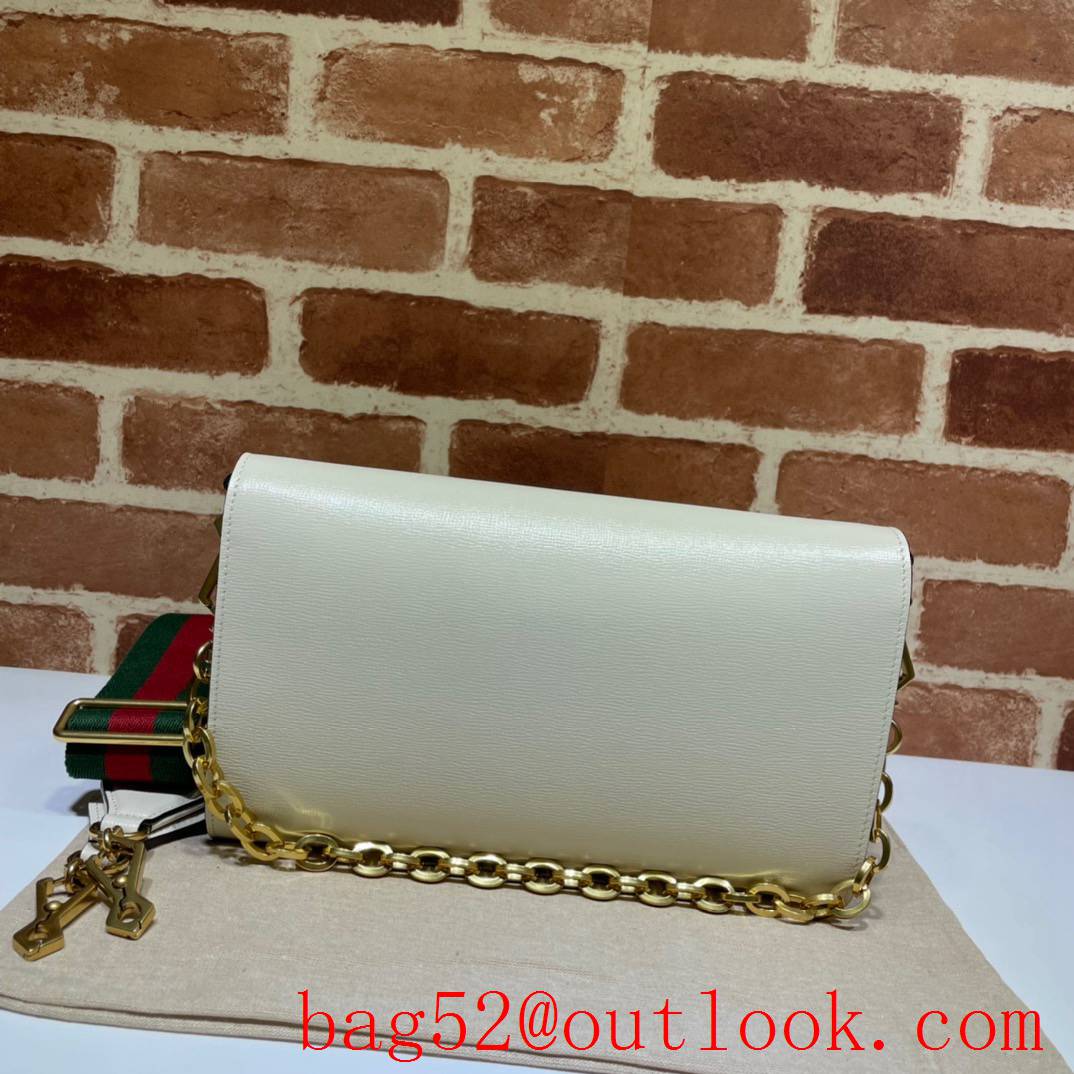 Gucci Horsebit cream Small real leather Shoulder Bag