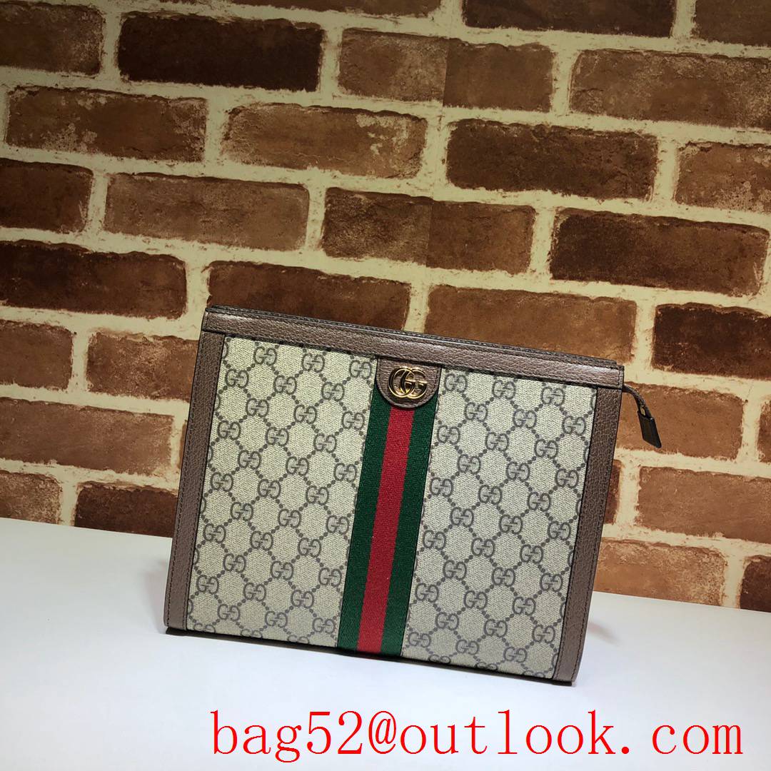 Gucci Ophidia men brown Clutch Bag Purse