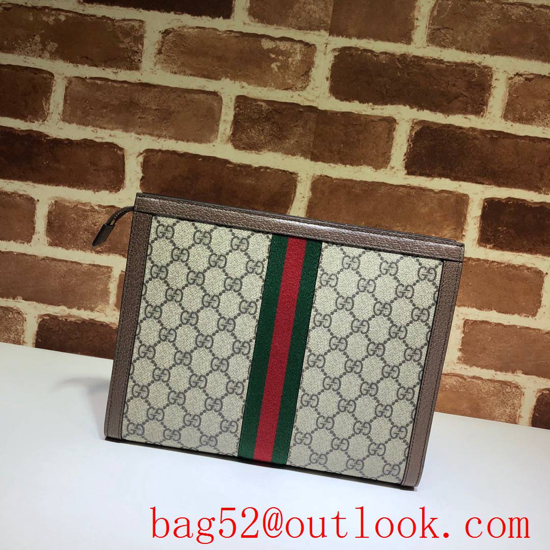 Gucci Ophidia men brown Clutch Bag Purse  