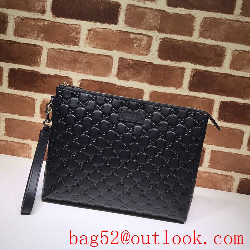 Gucci GG Signature black Men Clutch Bag Purse