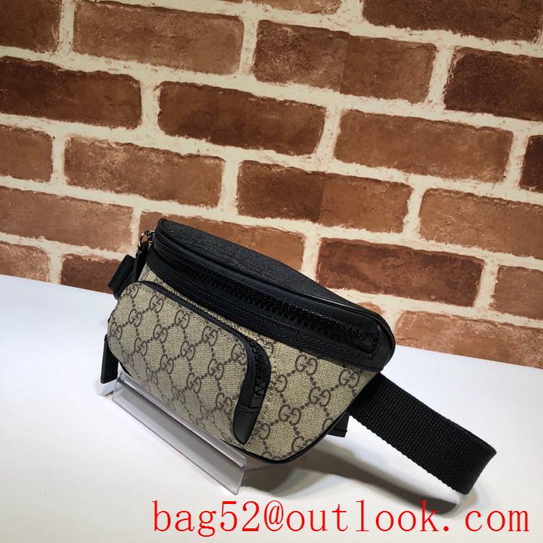 Gucci black GG Men Belt Bag Purse