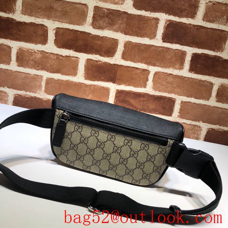 Gucci black GG Men Belt Bag Purse