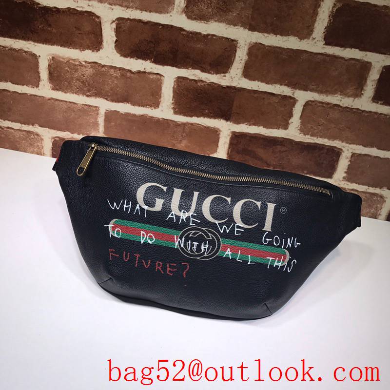 Gucci black real leather Coco Captain Belt purse bag