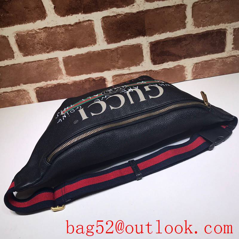 Gucci black real leather Coco Captain Belt purse bag