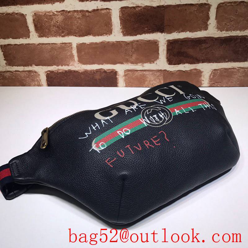 Gucci black real leather Coco Captain Belt purse bag