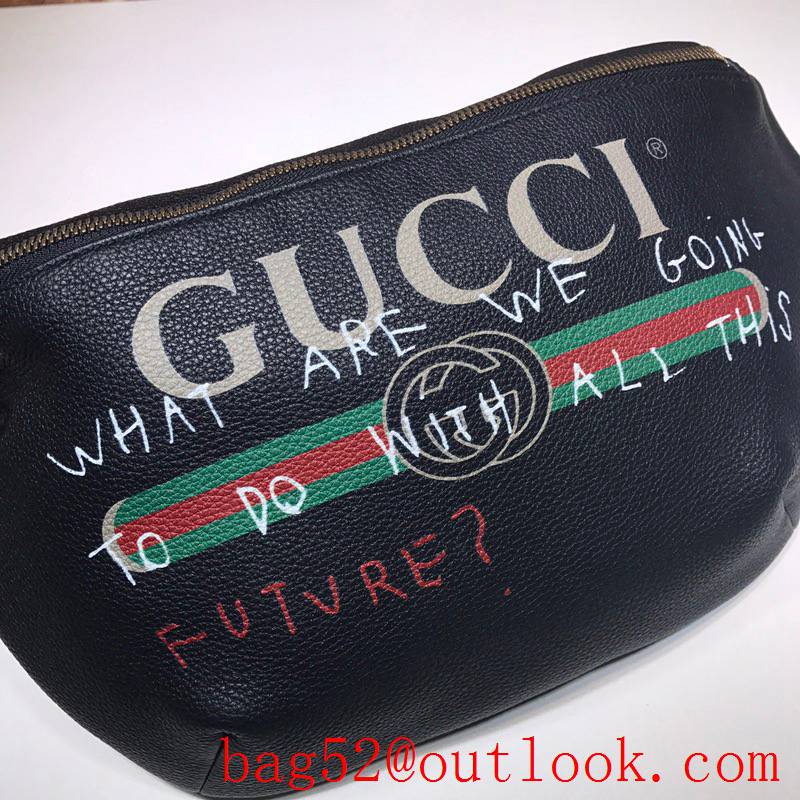 Gucci black real leather Coco Captain Belt purse bag