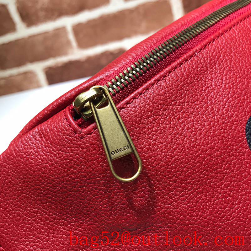 Gucci red real leather Coco Captain Belt purse bag