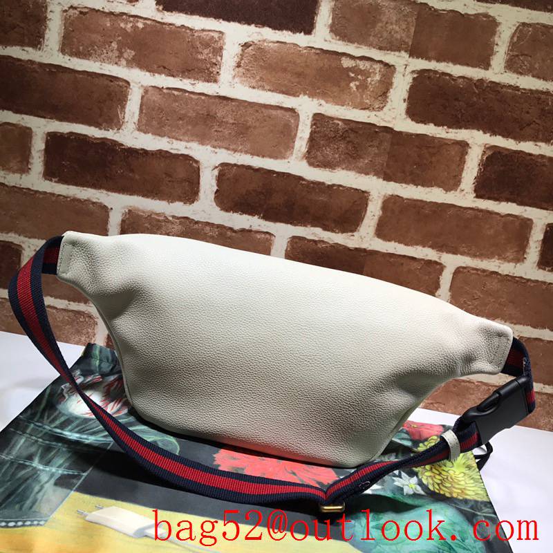 Gucci cream Calfskin GG Logo Belt Bag Purse