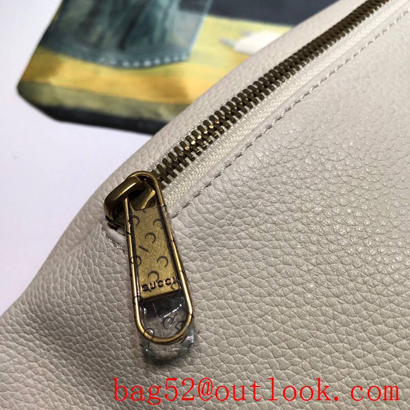 Gucci cream Calfskin GG Logo Belt Bag Purse