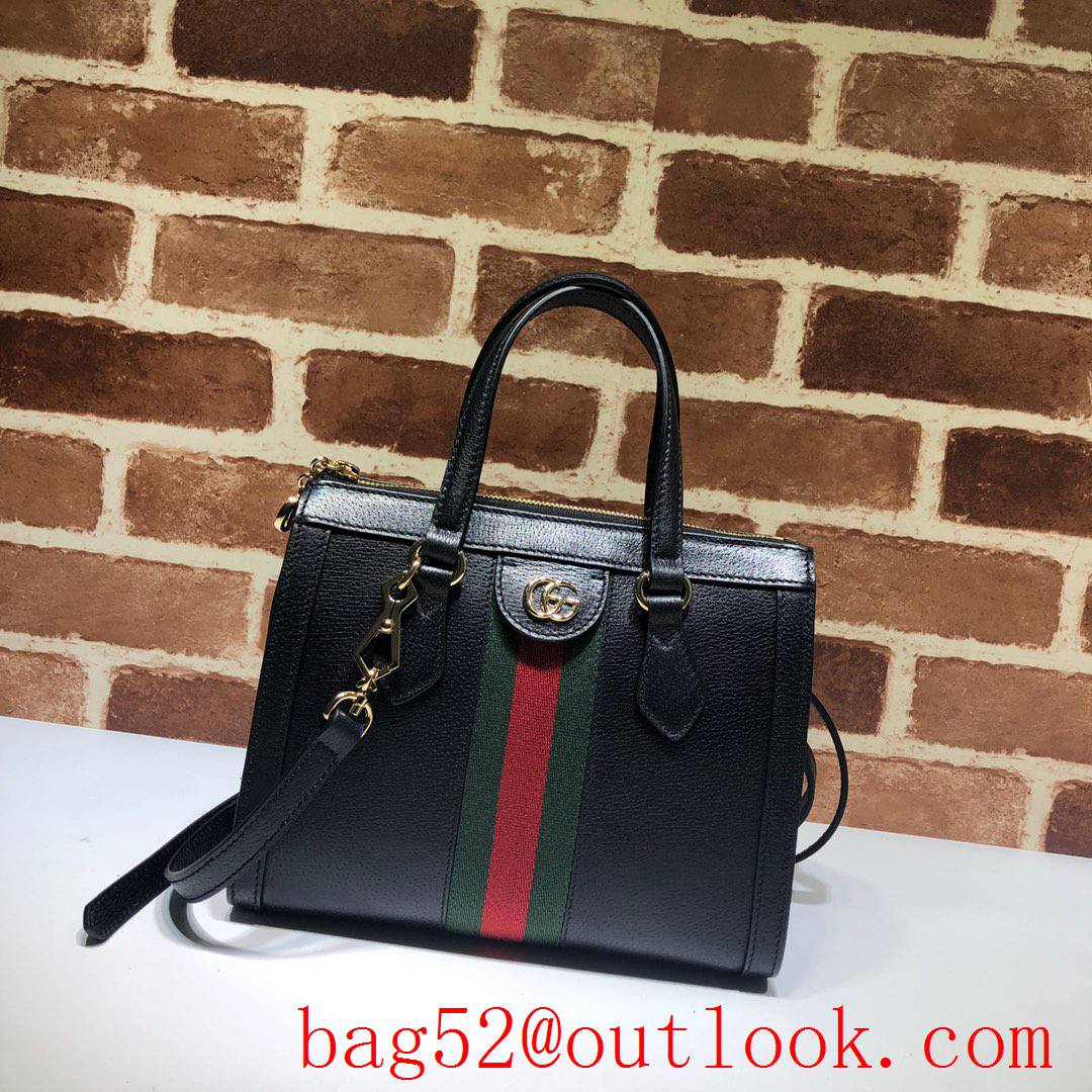 Gucci black Ophidia real leather Small GG Tote shoulder Bag