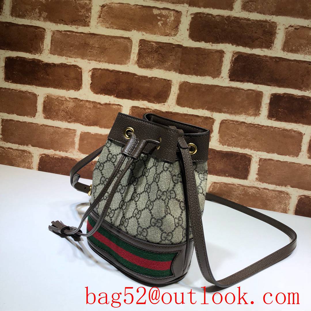 Gucci Ophidia brown Mini GG Bucket shoulder Bag