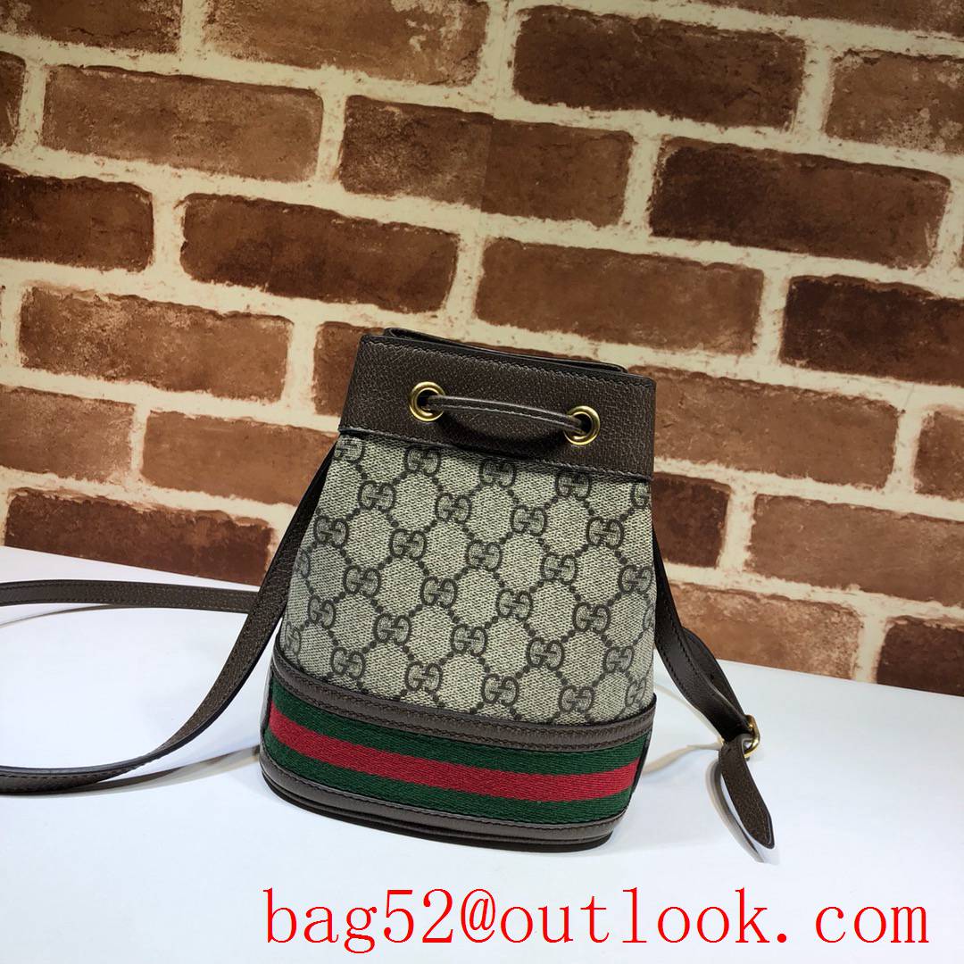 Gucci Ophidia brown Mini GG Bucket shoulder Bag