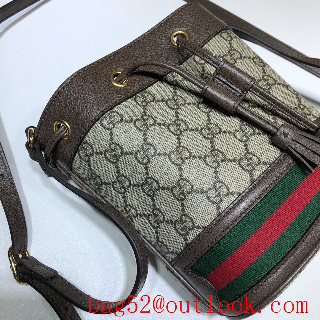 Gucci Ophidia brown Mini GG Bucket shoulder Bag