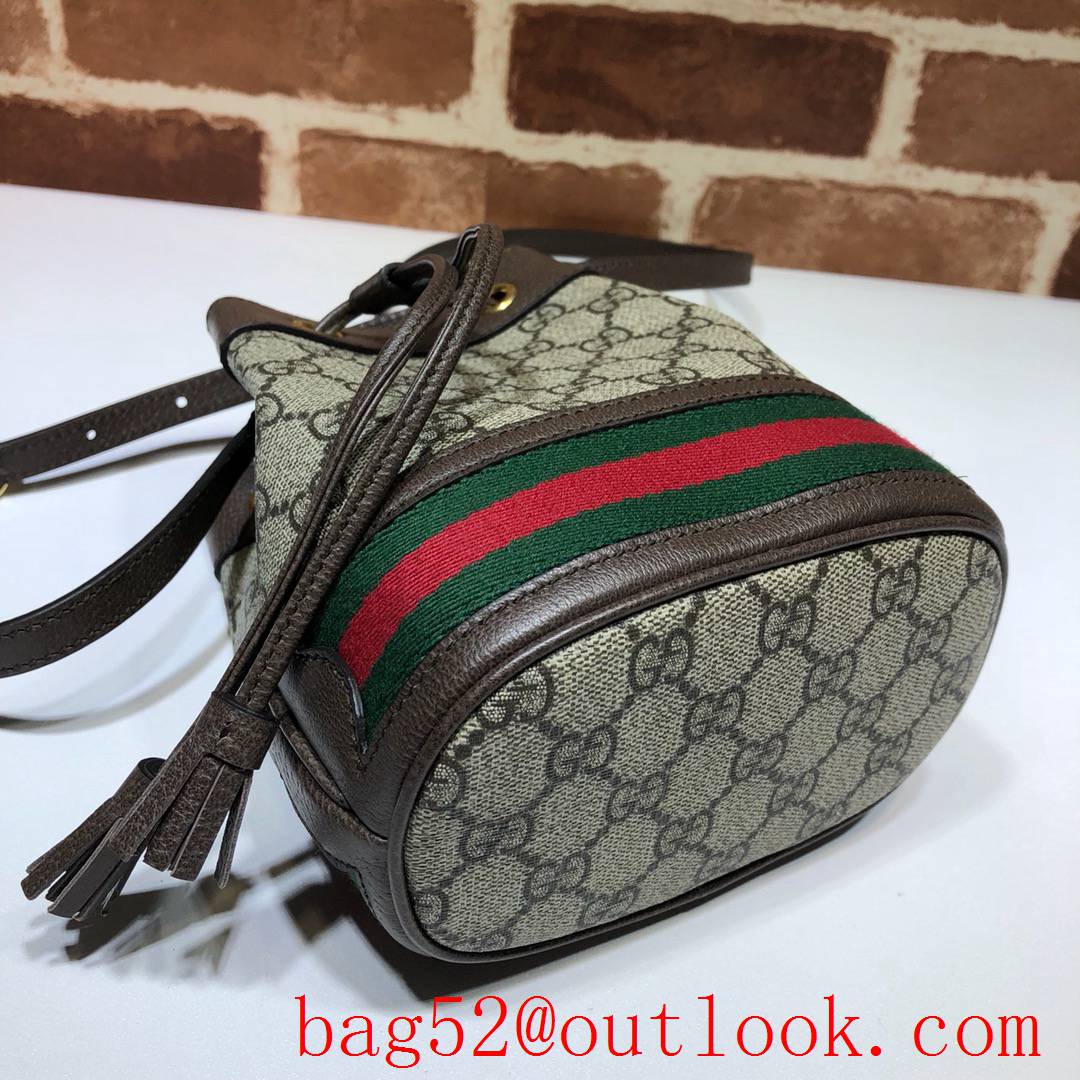 Gucci Ophidia brown Mini GG Bucket shoulder Bag