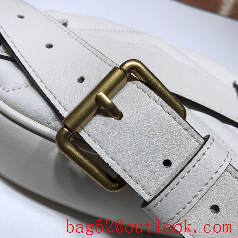 Gucci Marmont GG DSVRT white real leather Belt Bag Purse