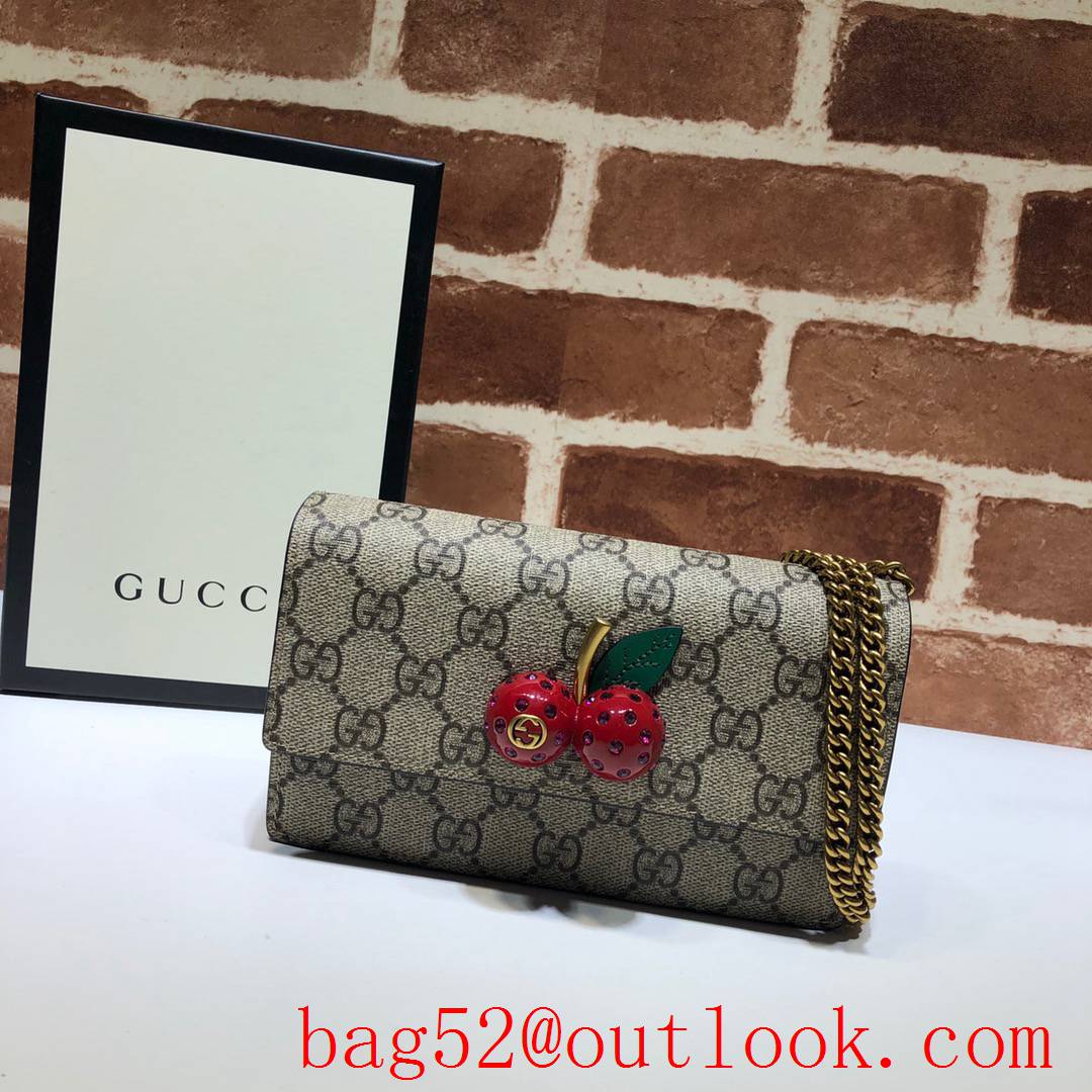 Gucci GG mini Cherry Supreme chain Shoulder Bag