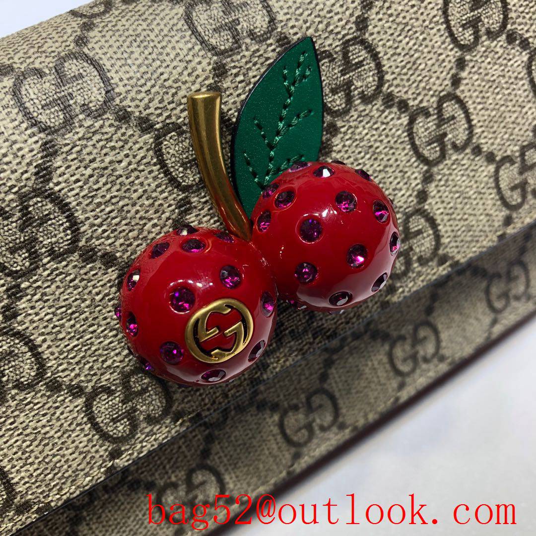 Gucci GG mini Cherry Supreme chain Shoulder Bag   