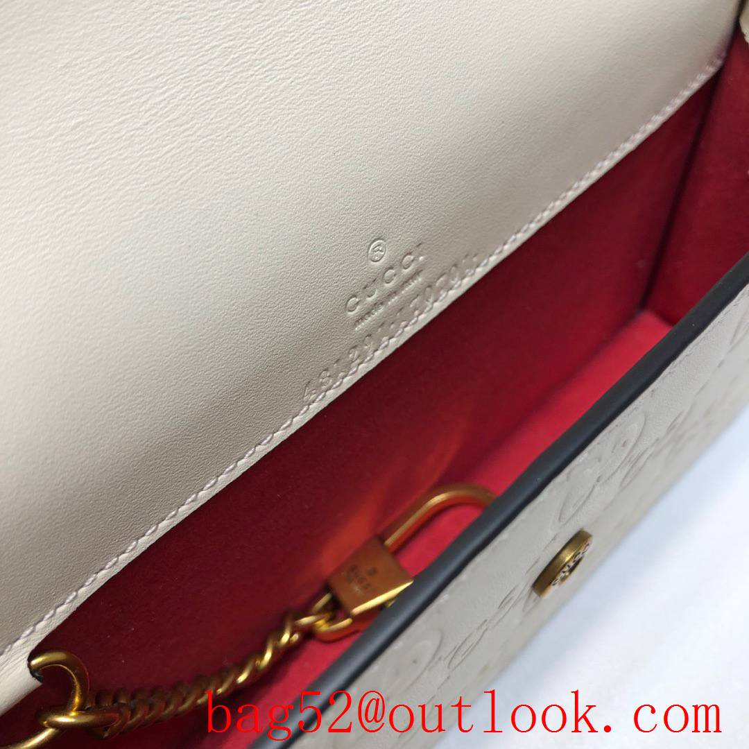 Gucci GG Signature Cherry cream real leather Mini Chain shoulder Bag